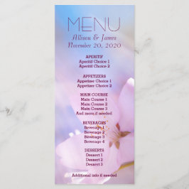 Menu mariage personnalisé