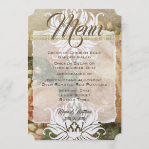 Menu Mariage photo Millennial Rose Rose Gold