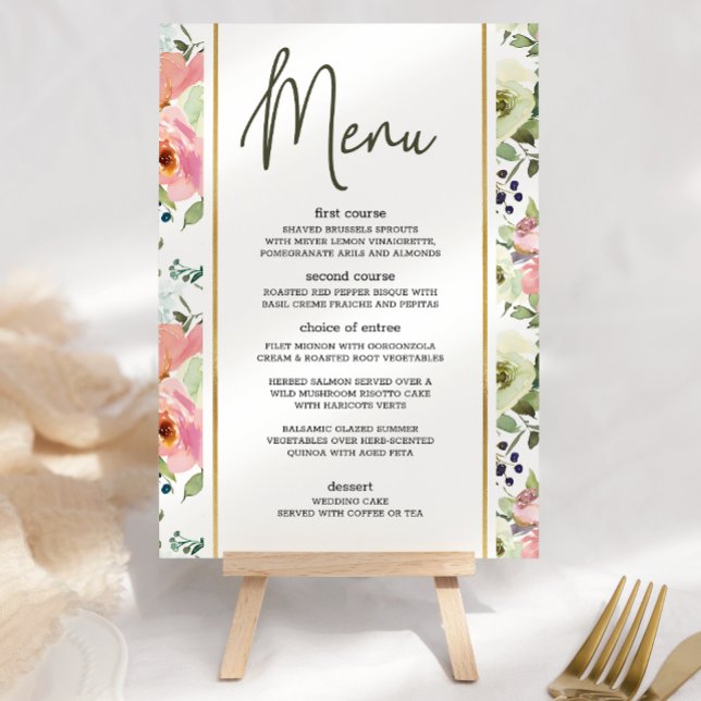 Menu Mariage romantique à la floraison éclatante (Créateur téléchargé)