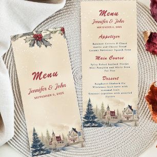 Menu Mariage romantique d'hiver