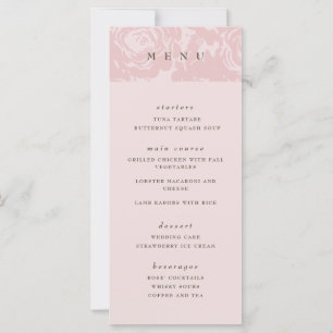 Menu Mariage rose Gold Bloom