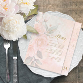 Menu Mariage Rose soft Blush ID828