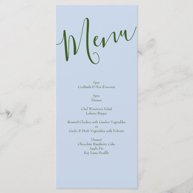 Menu Mariage rose Vintage (Devant)