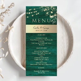 Menu Mariage Rustique au Vert de la Forêt