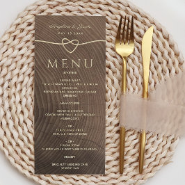 Menu Mariage rustique en bois