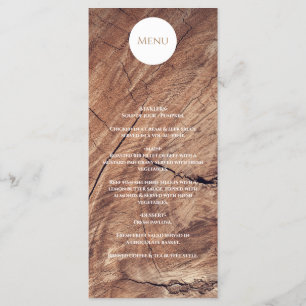 Menu Mariage rustique en bois