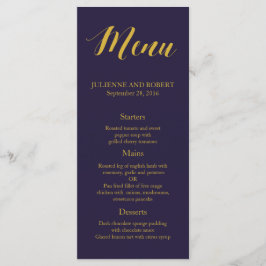 Menu Mariage Rustique Rustique bleu marine