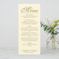 Mariage simple Elegance Gold & Ivory Cream