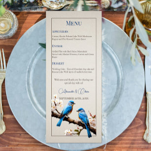 Menu Mariage Spring Bluebirds