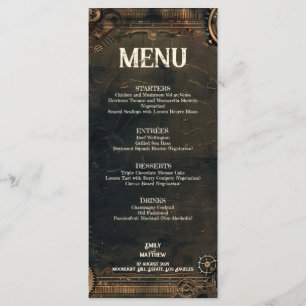 Menu Mariage Steampunk Noir Affair