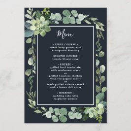 Menu Mariage Succulent bleu marine de minuit