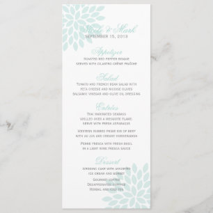 Menu Mariage Sweet Dahlias