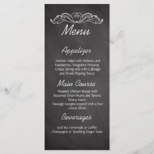 Menu Mariage Tableau de bord d'ardoise