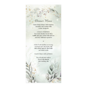 Menu Mariage verdure et or