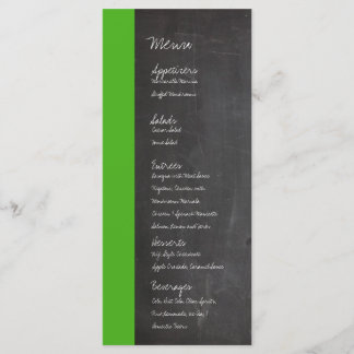 Menu Mariage vert Chalkboard