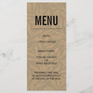 Menu Mariage victorien Mariage vintage 1844 Oeuvre arti