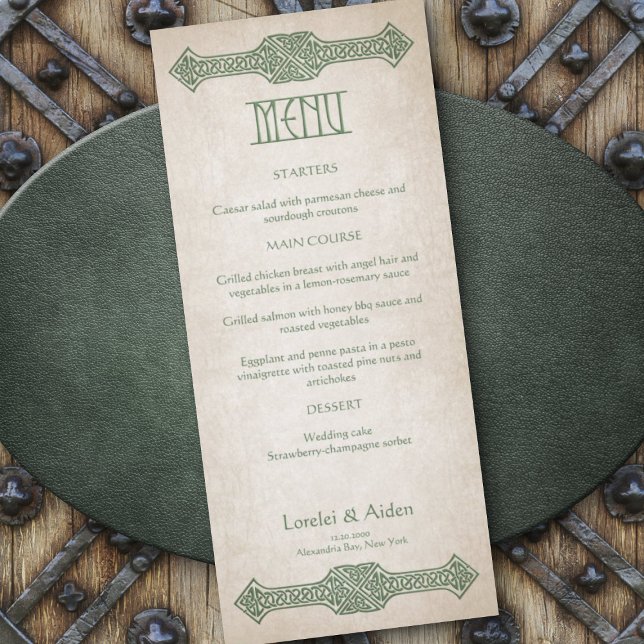 Menu Mariage Viking Celtic Gamer (Créateur téléchargé)