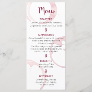 Menu Mariage Vins