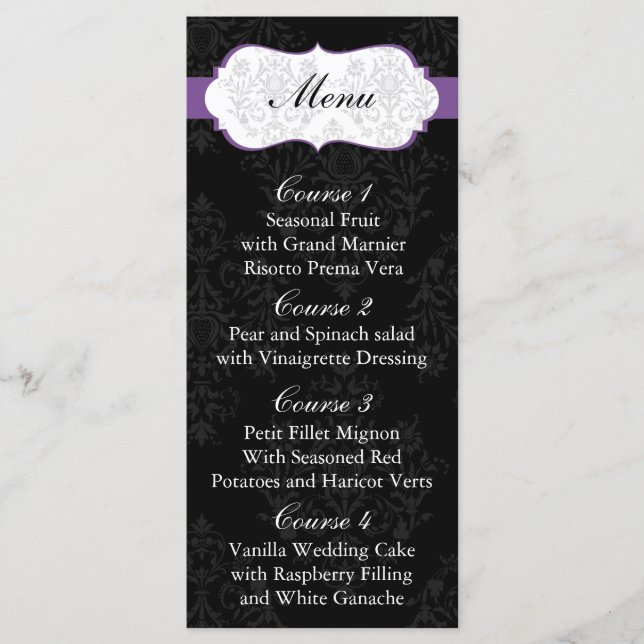 menu Mariage violet (Devant)