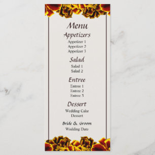 Menu Marigold français simple
