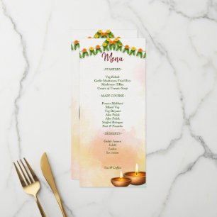 Menu Marigold guirlande avec couple hindou mariage tamo