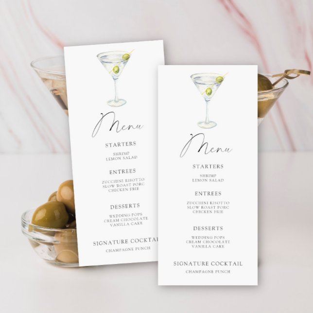 Menu Martini Bridal (Créateur téléchargé)
