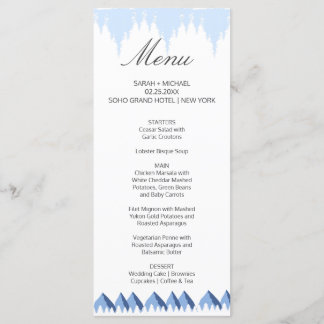 Menu Merveilleux Pays des Merveilles d'Hiver Flocons d
