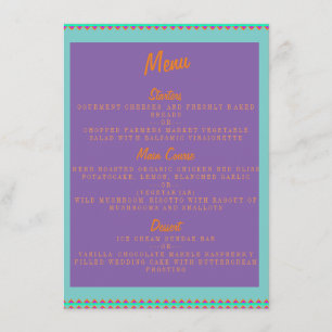 MENU MEXICAIN DE STYLE DE MOTIF