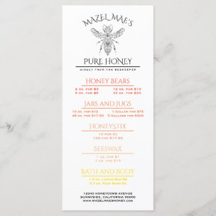 Menu Miel de la Ruche Personnalisé