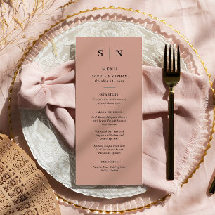Menu Minimal et chic   Mariage en terre cuite