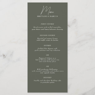 Menu Minimaliste discrète