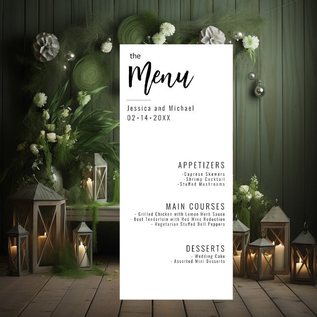 💍 Menu Minimaliste Élégant (The Menu Card from Elegance collection. )