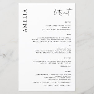 Menu minimaliste moderne avec nom