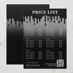 Menü "Minimalistisch Beauty Price List" für den Bl
