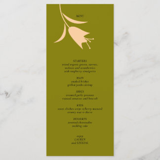 MENU MOD PEACH & OLIVE TULIP MARIAGE