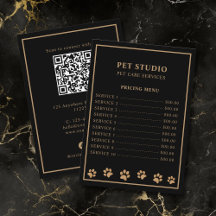 Modern Luxury Black Golden Paw Pet Care Pricing