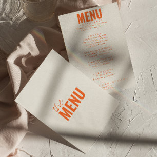 Menu Moderne Classy brillant Whimsical Mariage amusant