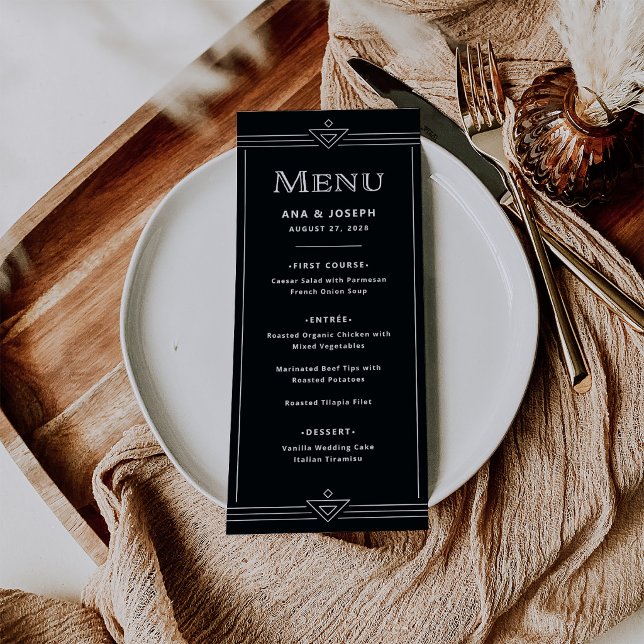 Menu Moderne Déco | Noir Riche (Créateur téléchargé)