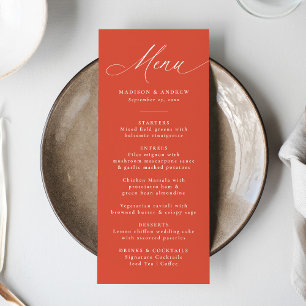 Menu Moderne Élégante calligraphie Vérone coucher de so