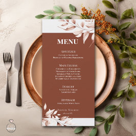 Menu Moderne En Terracotta Feuilleté