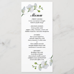 Menu Moderne et minimaliste avec orchidée