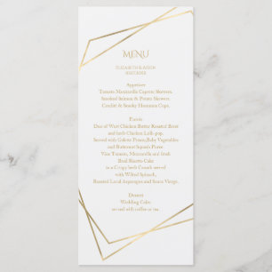 Menu Moderne, minimal, pur, blanc, or (imitat)