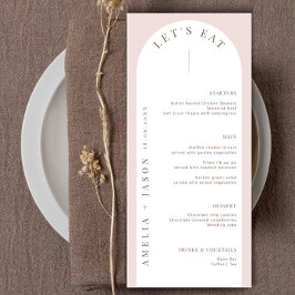 Menu moderne minimaliste Arche Bohême