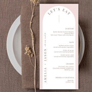 Menu moderne minimaliste Arche Bohême