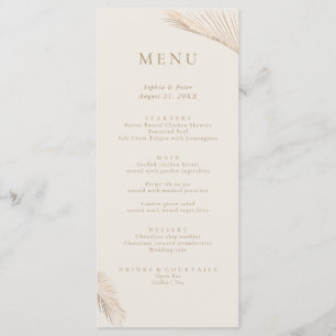Menu Moderne Simple Feuille Palm