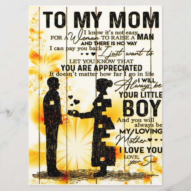 Menu Mon Fils À Maman Cadeau Pour Maman, Maman Idée Cad (Devant)