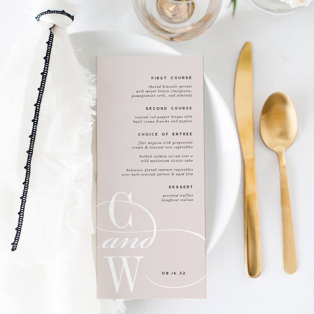 Menu Monogramme classique (Créateur téléchargé)