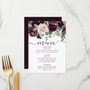 Menu Moody Passion Guirlande florale violette dramati