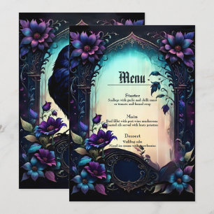 Menu Moonlit Raven Suite de mariage florale gothique