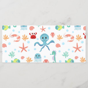 Menu Motif du monde marin